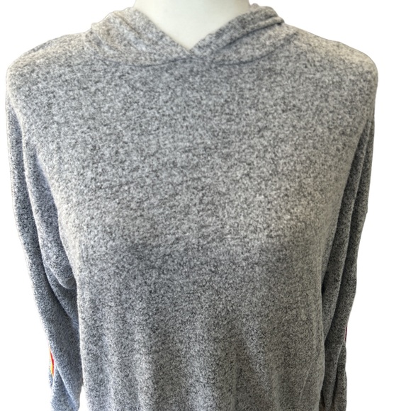 Ginger G NWOT Lightweight Hoodie w/ Rainbow Sleeves Size Small - Picture 5 of 8